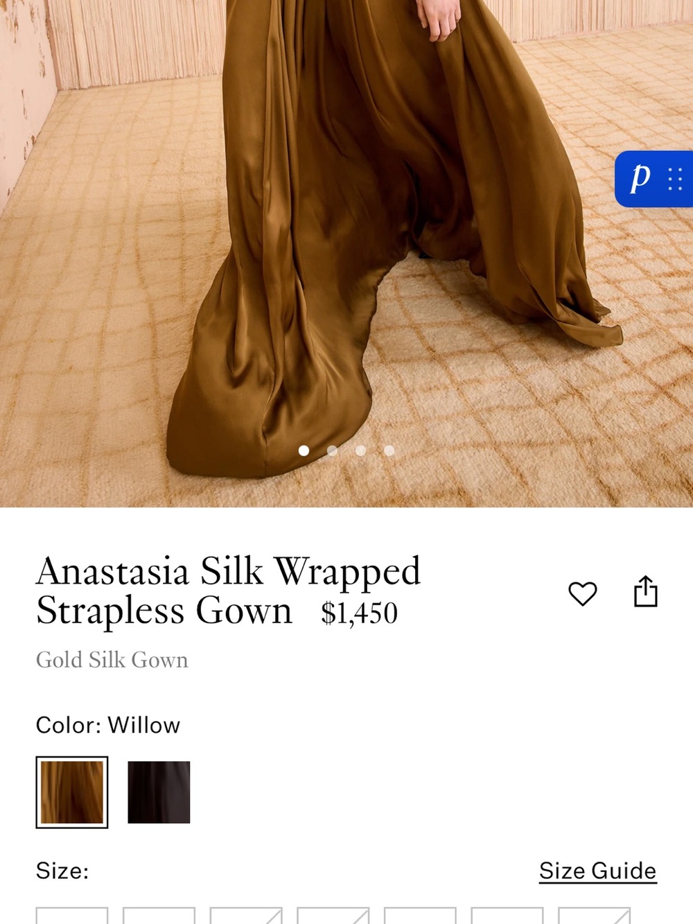 Ulla Johnson Olive Anastasia Ruched Gown - NWT - Picture 3 of 12